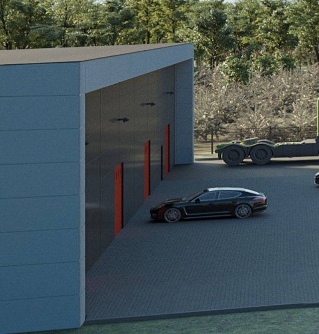 Atslēgas projekts 450 m2 industriālā noliktava