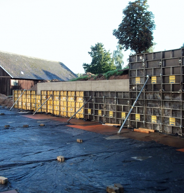 Dzelzsbetona atbalstsienu projektēšana un būvniecība