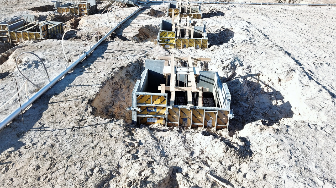 pad foundation construction